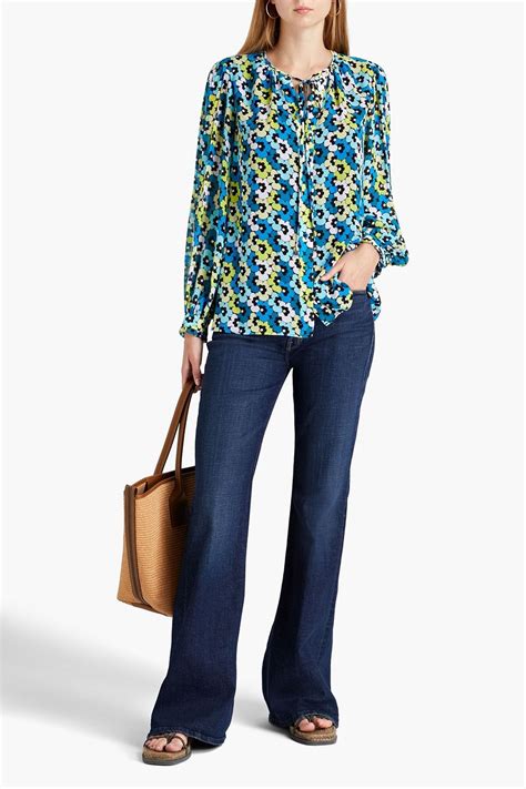 michael michael kors springtime floral print georgette blouse|Michael by Michael Kors Floral Leaf.